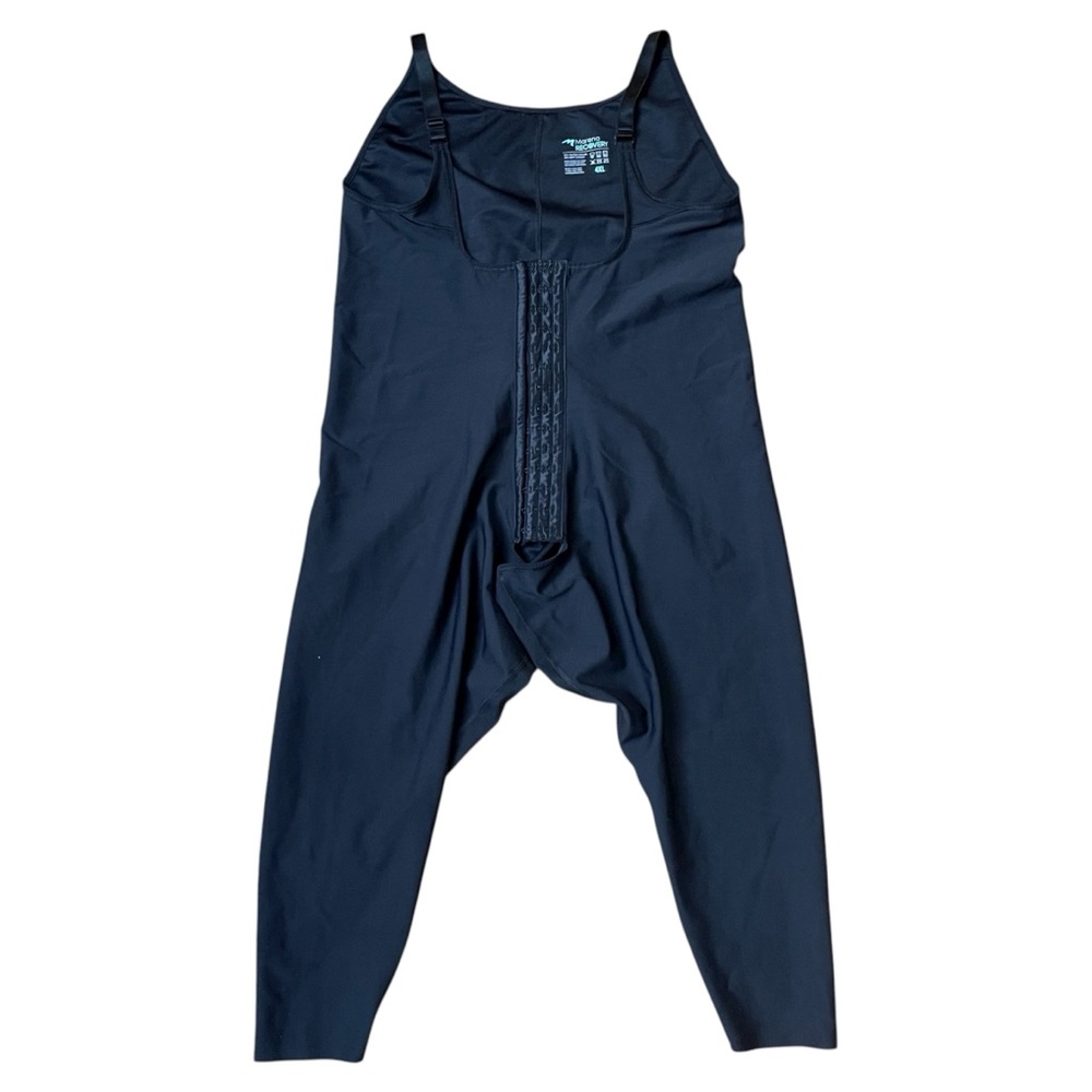 Marena Recovery 4XL Black Post-Op Compression Bodysuit Medical Grade Bib Style - Picture 2 of 6
